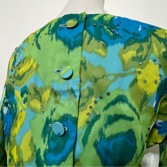 Vintage Jerry Gilden New York Chiffon Floral Dress - Picture 7 of 11